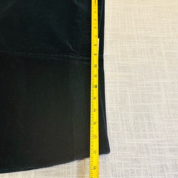 Soft Surroundings Velour Pull-On Pants – Dark Green– Lounge Stretch L - Picture 4 of 6